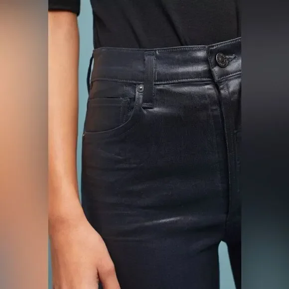 NWOT Citizens Of Humanity Olivia High Rise Slim Ankle Coated Jeans - Picture 4 of 10